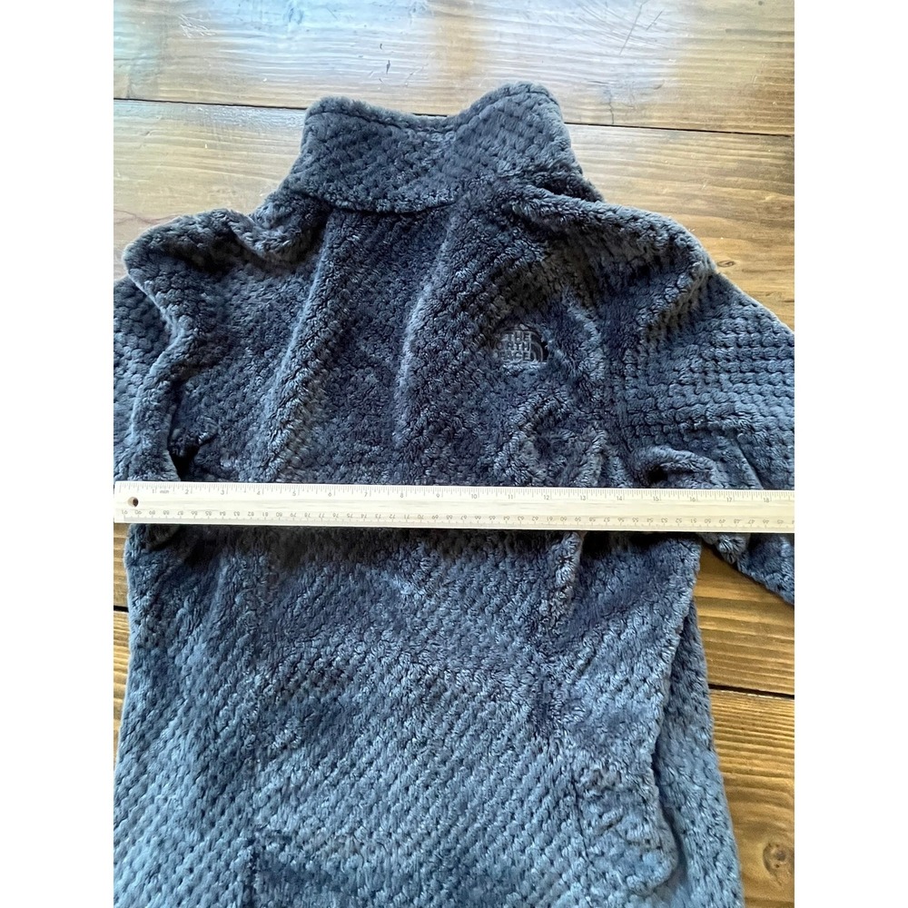 The North Face Osito Fleece Jacket Womens Small Gray Full Zip High Pile Plush - Picture 7 of 8